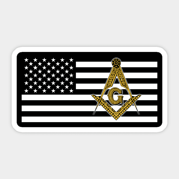 Freemason Flag Sticker by Jared S Davies